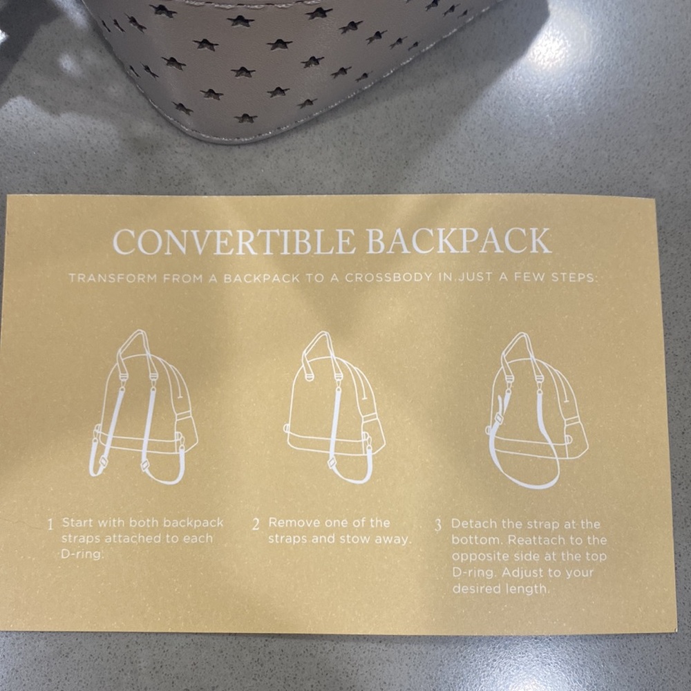 NWT michael kors rhea star mini backpack grey - Picture 10 of 13
